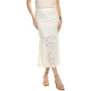 Brook + Lynn Womens  Midi Skirt, White